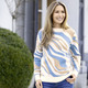Pullover - Pullover in Jacquard-Dessin – Farbe ECRU-HELLBLAU-CAMEL – Ansicht 4 Pullover - Pullover in Jacquard-Dessin, in Größe 036 bis 052, in Farbe ECRU-HELLBLAU-CAMEL – Farbe ECRU-HELLBLAU-CAMEL – Ansicht 4
