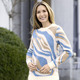Pullover - Pullover in Jacquard-Dessin – Farbe ECRU-HELLBLAU-CAMEL – Ansicht 3 Pullover - Pullover in Jacquard-Dessin, in Größe 036 bis 052, in Farbe ECRU-HELLBLAU-CAMEL – Farbe ECRU-HELLBLAU-CAMEL – Ansicht 3