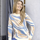 Pullover - Pullover in Jacquard-Dessin, in Größe 036 bis 052, in Farbe ECRU-HELLBLAU-CAMEL – Farbe ECRU-HELLBLAU-CAMEL – Ansicht 2