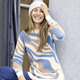 Pullover - Pullover in Jacquard-Dessin, in Größe 036 bis 052, in Farbe ECRU-HELLBLAU-CAMEL – Farbe ECRU-HELLBLAU-CAMEL – Ansicht 5
