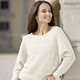 Pullover - Pullover in Fledermausform, in Größe L(44/46) bis XS(32/34), in Farbe CREME