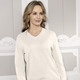 Pullover - Pima-Pullover in Feinstrick – Farbe ECRU Pullover - Pima-Pullover in Feinstrick, in Größe 036 bis 052, in Farbe ECRU