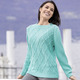 Pullover - Pullover mit Perlenzier, in Größe L(44/46) bis XXL(52/54), in Farbe PETROL – Farbe MINT – Ansicht 3