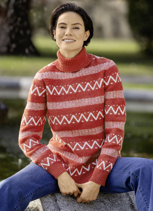 Pullover - Pullover in Mustermix Pullover - Pullover in Mustermix, in Größe 036 bis 052, in Farbe HUMMER-WEISS