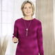 Pullover - Pullover mit aufwendiger Rundpasse, in Größe 036 bis 052, in Farbe ROYALBLAU – Farbe MAGENTA – Ansicht 1