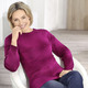 Pullover - Pullover mit aufwendiger Rundpasse, in Größe 036 bis 052, in Farbe ROYALBLAU – Farbe MAGENTA – Ansicht 3
