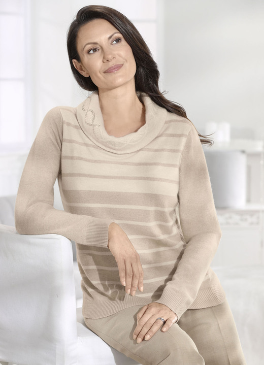 Pullover - Pullover in sehr weicher Qualität mit Kaschmir Pullover - Pullover in sehr weicher Qualität mit Kaschmir, in Größe 036 bis 052, in Farbe BEIGE-NATUR
