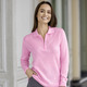 Pullover - Pullover mit dezentem Glanz – Farbe ROSÉ – Ansicht 1 Pullover - Pullover mit dezentem Glanz, in Größe 036 bis 052, in Farbe HELLBLAU – Farbe ROSÉ – Ansicht 1