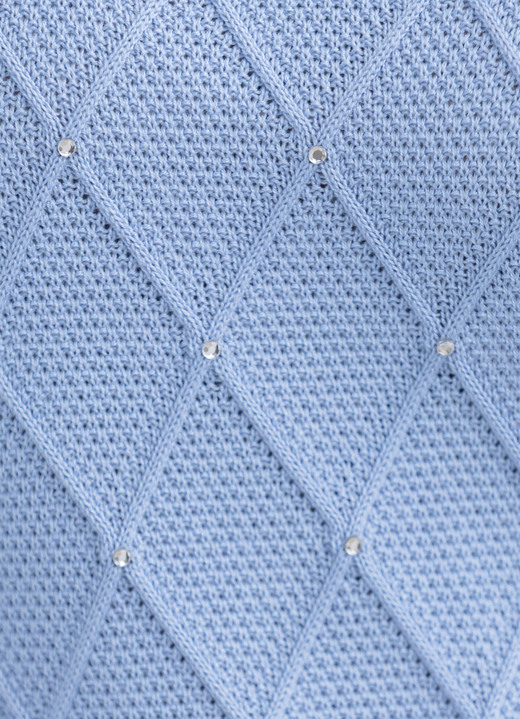 Pullover - Pullover mit Strasszier, in Größe 036 bis 052, in Farbe BLEU Ansicht 2