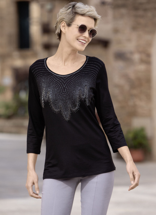 Shirts - Shirt mit Flatlock-Naht Shirts - Shirt mit Flatlock-Naht, in Größe 036 bis 052, in Farbe SCHWARZ