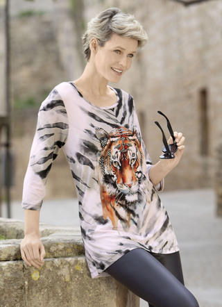 Shirt mit platziertem Tiermotiv