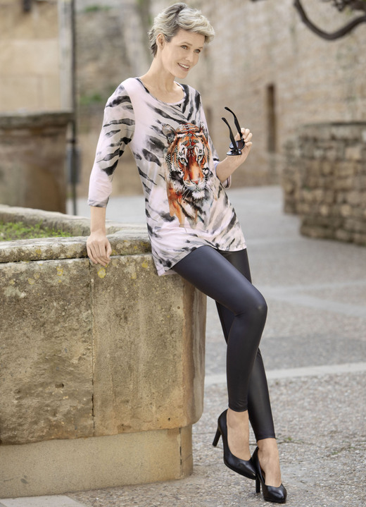 Leggings - Leggings in feiner Glanz-Optik Ansicht 5 Leggings - Leggings in feiner Glanz-Optik, in Größe 034 bis 058, in Farbe AUBERGINE Ansicht 5