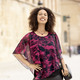 Tuniken - Poncho-Tunika mit eingearbeitetem Top – Farbe SCHWARZ-BEERE-ROT – Ansicht 3 Tuniken - Poncho-Tunika mit eingearbeitetem Top, in Größe 036 bis 054, in Farbe SCHWARZ-BEERE-ROT – Farbe SCHWARZ-BEERE-ROT – Ansicht 3