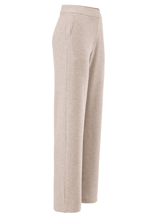 Hosen - Hose in Palazzo-Form, in Größe 018 bis 054, in Farbe BEIGE MELIERT Ansicht 1