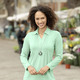 Tuniken - Shirt-Tunika mit Hemdkragen – Farbe MINT – Ansicht 1 Tuniken - Shirt-Tunika mit Hemdkragen, in Größe 036 bis 054, in Farbe MINT – Farbe MINT – Ansicht 1
