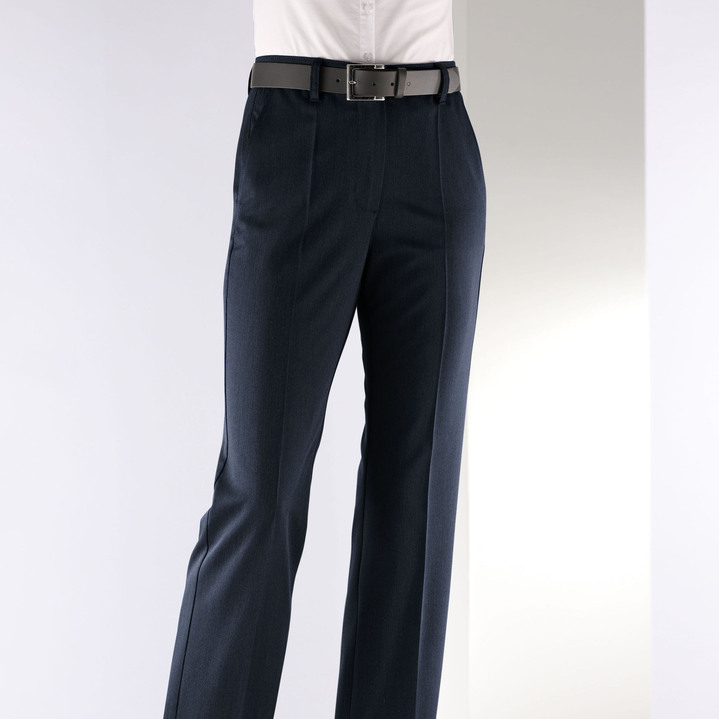 Hosen - Hose mit rückwärtigen Dehnbundeinsätzen, in Größe 019 bis 054, in Farbe GRAU MELIERT Ansicht 7