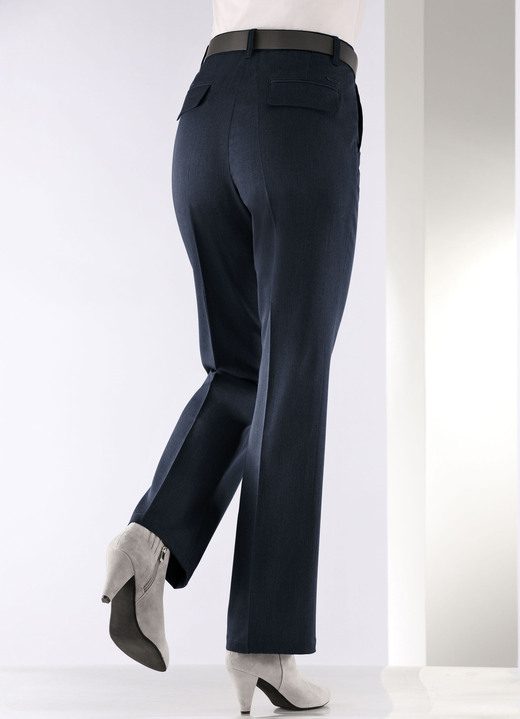 Hosen - Hose mit rückwärtigen Dehnbundeinsätzen Ansicht 4 Hosen - Hose mit rückwärtigen Dehnbundeinsätzen, in Größe 019 bis 054, in Farbe MARINE Ansicht 4