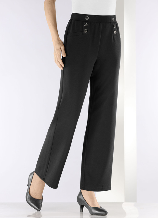 Hosen - Hose mit dekorativen Zierknöpfen Ansicht 6 Hosen - Hose mit dekorativen Zierknöpfen, in Größe 019 bis 054, in Farbe MARINE Ansicht 6