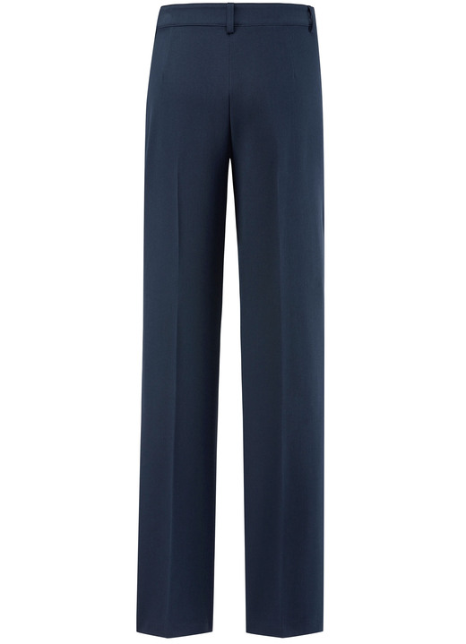 Hosen - Hose mit silberfarbener Kontrastpaspel Ansicht 2 Hosen - Hose mit silberfarbener Kontrastpaspel, in Größe 019 bis 054, in Farbe MARINE Ansicht 2