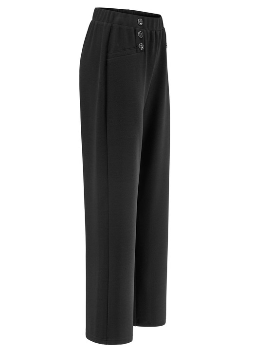 Hosen - Hose mit dekorativen Zierknöpfen Ansicht 4 Hosen - Hose mit dekorativen Zierknöpfen, in Größe 019 bis 054, in Farbe MARINE Ansicht 4