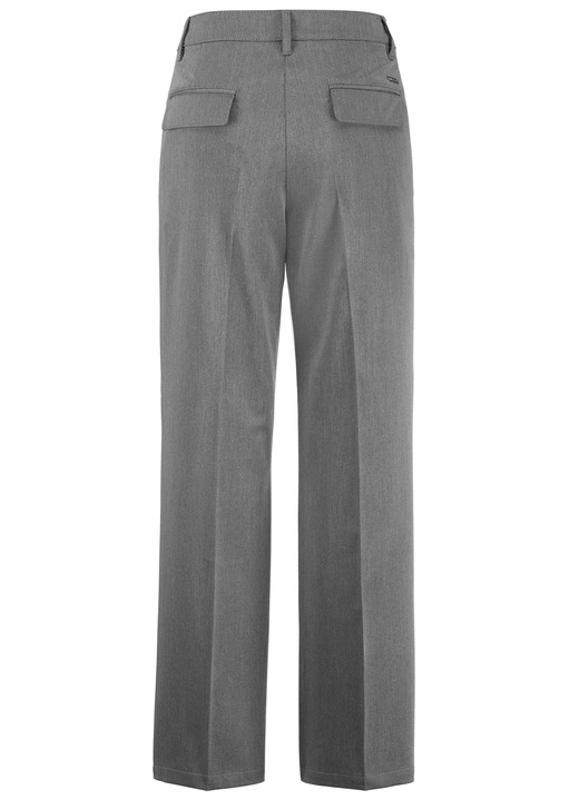 Hosen - Hose mit rückwärtigen Dehnbundeinsätzen, in Größe 019 bis 054, in Farbe GRAU MELIERT Ansicht 2