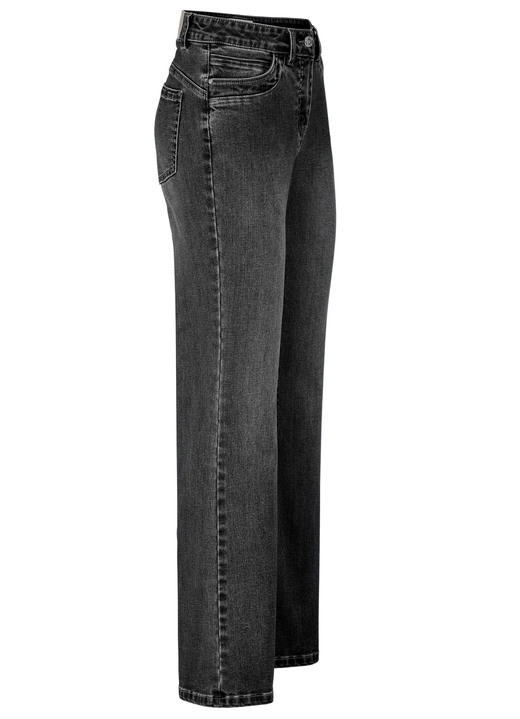 Hosen - Jeans in 5-Pocket-Form, in Größe 017 bis 050, in Farbe SCHWARZ Ansicht 1