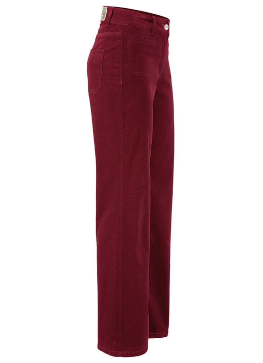 Hosen - Cordhose mit weitem Beinverlauf, in Größe 017 bis 050, in Farbe KIRSCHROT Ansicht 1