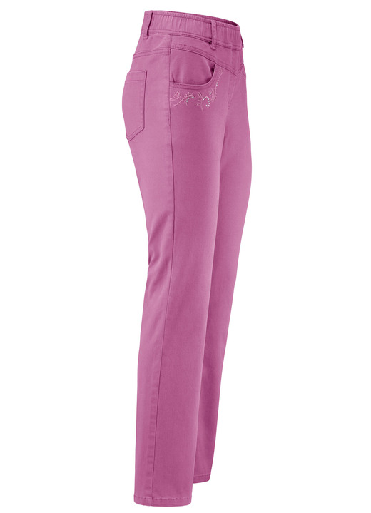 Hosen - Hose mit funkelnden Glitzersteinchen, in Größe 018 bis 052, in Farbe FUCHSIA Ansicht 1