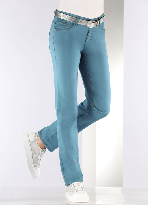 Hosen - Softe Hose in 5-Pocket-Form Ansicht 7 Hosen - Softe Hose in 5-Pocket-Form, in Größe 017 bis 050, in Farbe HELLGRAU Ansicht 7