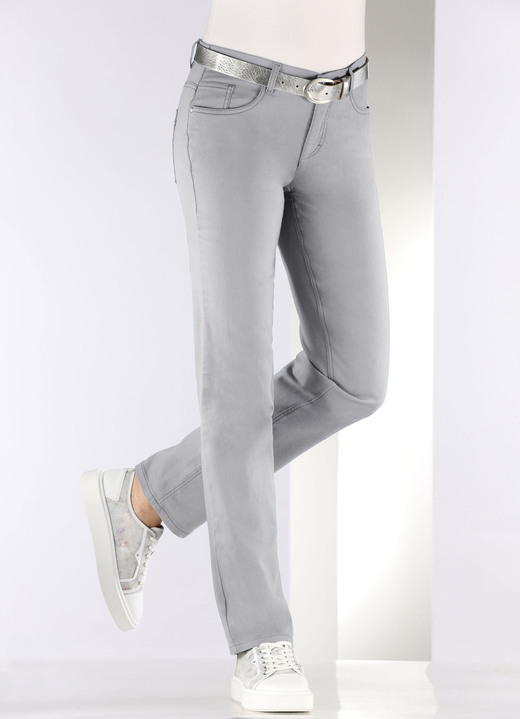 Hosen - Softe Hose in 5-Pocket-Form Ansicht 3 Hosen - Softe Hose in 5-Pocket-Form, in Größe 017 bis 050, in Farbe HELLGRAU Ansicht 3