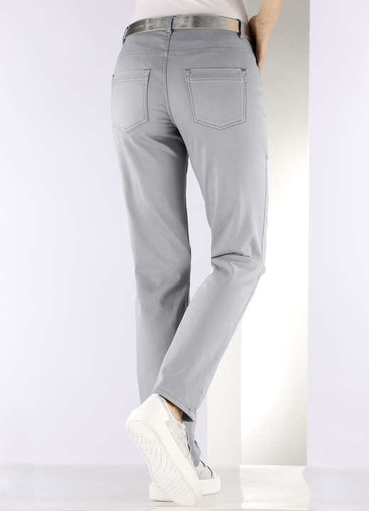 Hosen - Softe Hose in 5-Pocket-Form Ansicht 4 Hosen - Softe Hose in 5-Pocket-Form, in Größe 017 bis 050, in Farbe HELLGRAU Ansicht 4