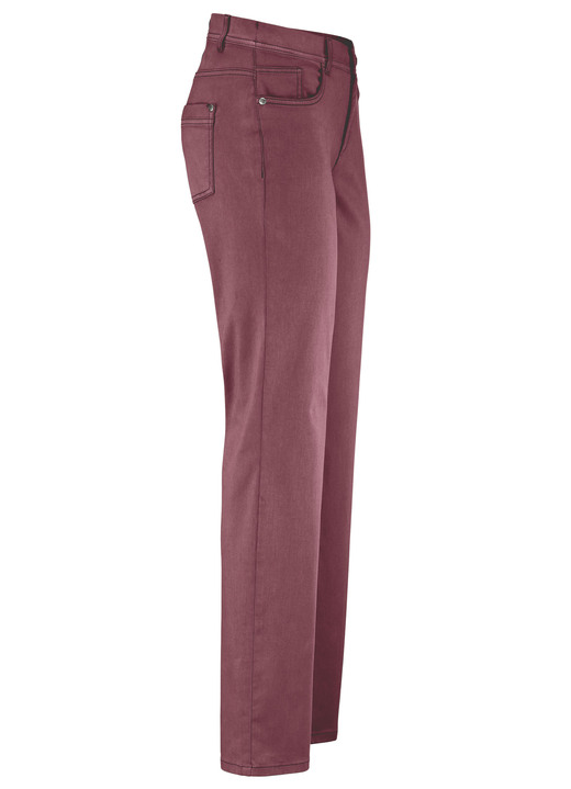 Hosen - Softe Hose in 5-Pocket-Form, in Größe 017 bis 050, in Farbe BORDEAUX Ansicht 1