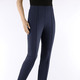 Hosen - Hose mit angeschnittenem Bund – Farbe MARINE – Ansicht 3 Hosen - Hose mit angeschnittenem Bund, in Größe 019 bis 054, in Farbe SCHWARZ – Farbe MARINE – Ansicht 3