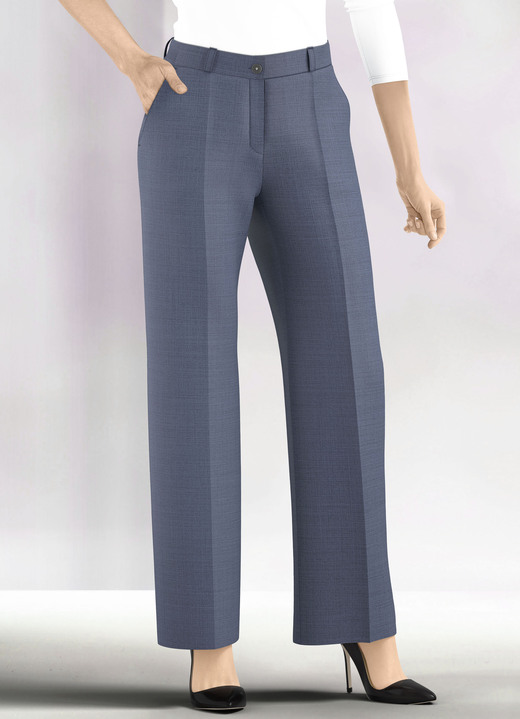 Hosen - Hose mit weitem Beinverlauf, in Größe 019 bis 054, in Farbe RAUCHBLAU Ansicht 1