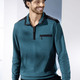 Hemden, Pullover & Shirts - Troyer mit Brusttasche – Farbe PETROL MELIERT – Ansicht 2 Hemden, Pullover & Shirts - Troyer mit Brusttasche, in Größe 046 bis 062, in Farbe PETROL MELIERT – Farbe PETROL MELIERT – Ansicht 2