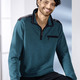 Hemden, Pullover & Shirts - Troyer mit Brusttasche – Farbe PETROL MELIERT – Ansicht 1 Hemden, Pullover & Shirts - Troyer mit Brusttasche, in Größe 046 bis 062, in Farbe PETROL MELIERT – Farbe PETROL MELIERT – Ansicht 1