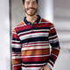 Hemden, Pullover & Shirts - Poloshirt mit Seitenschlitzen, in Größe 046 bis 062, in Farbe DUNKELROT-MARINE-TERRA