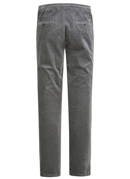 Hosen - Schlupfcordhose mit Gummibund rundum in 3 Farben, in Größe 024 bis 060, in Farbe GRAU Ansicht 4