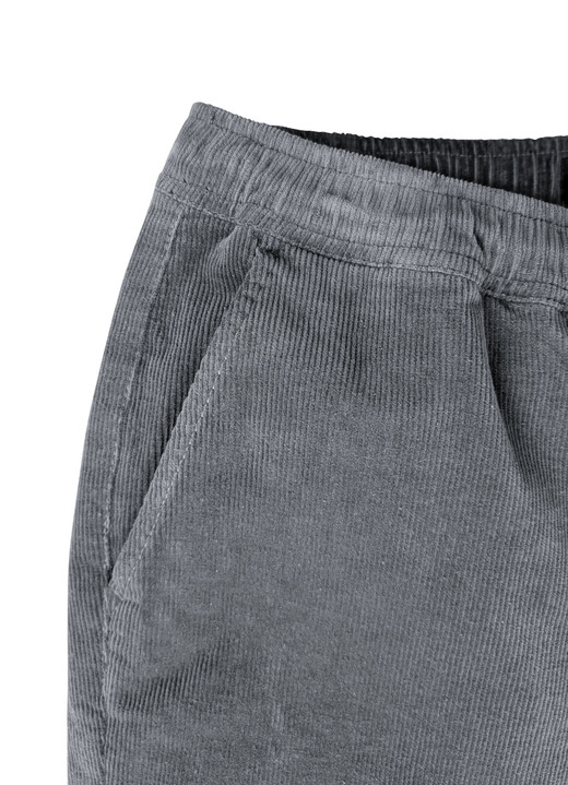 Hosen - Schlupfcordhose mit Gummibund rundum in 3 Farben, in Größe 024 bis 060, in Farbe JEANSBLAU Ansicht 5