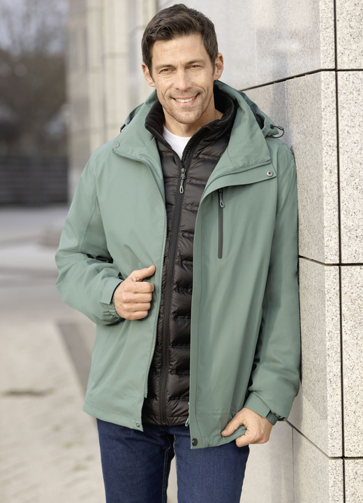 Sakkos & Jacken - 3-in-1-Funktionsjacke von „LPO“ Sakkos & Jacken - 3-in-1-Funktionsjacke von „LPO“, in Größe 048 bis 058, in Farbe GRÜN-SCHWARZ