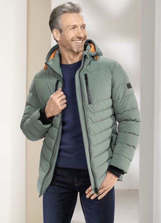 Sakkos & Jacken - Steppjacke mit abtrennbarer Kapuze, in Größe 048 bis 060, in Farbe JADEGRÜN Ansicht 1