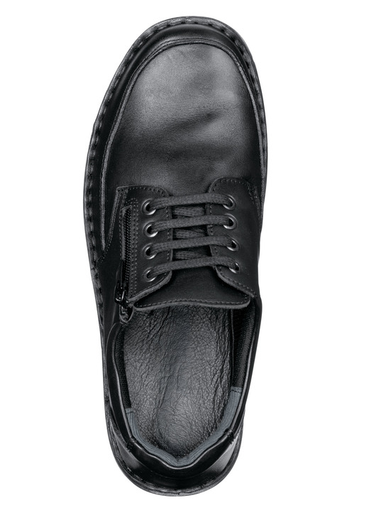 Mode - GINO GALANTE, klassische Herren-Schnürschuhe, mit herausnehmbarem Fußbett, in Größe 040 bis 046, in Farbe SCHWARZ Ansicht 2