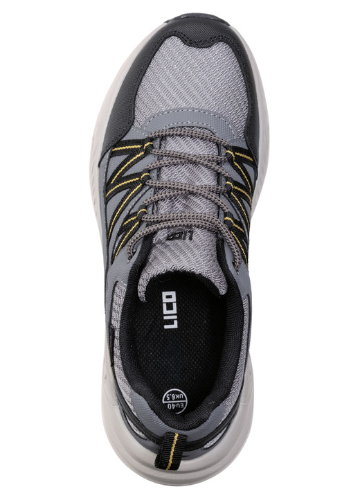 Slipper & Schnürschuhe - Atmungsaktive Herren-Sneaker, mit Klimamembrane, in Größe 040 bis 046, in Farbe GRAU-SCHWARZ Ansicht 2