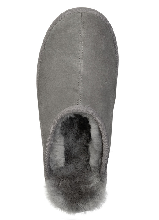 Hausschuhe - GINO GALANTE, trendige Herren-Hausschuhe, mit Lammfell, in Größe 041 bis 047, in Farbe GRAU Ansicht 2