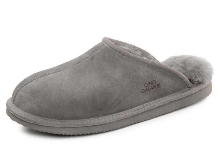 Stiefeletten - GINO GALANTE, trendige Herren-Hausschuhe, mit Lammfell, in Größe 041 bis 047, in Farbe GRAU Ansicht 1
