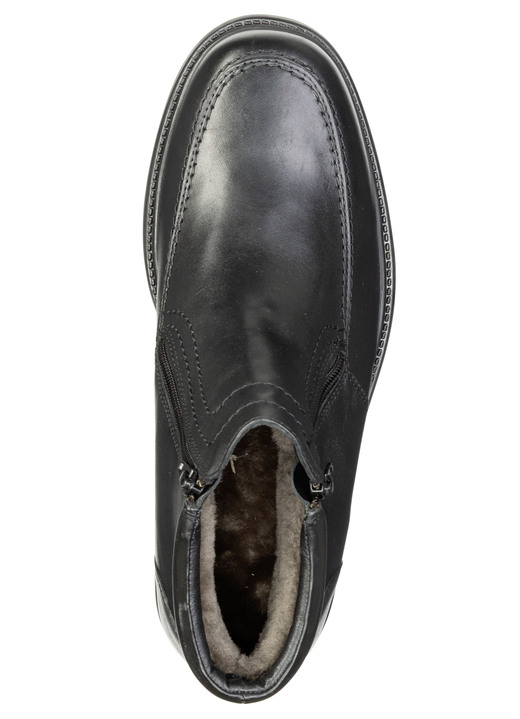 Stiefeletten - GINO GALANTE, gefütterte Herren-Stiefeletten, Winterschuhe, mit Lammfell, in Größe 040 bis 046, in Farbe SCHWARZ Ansicht 2