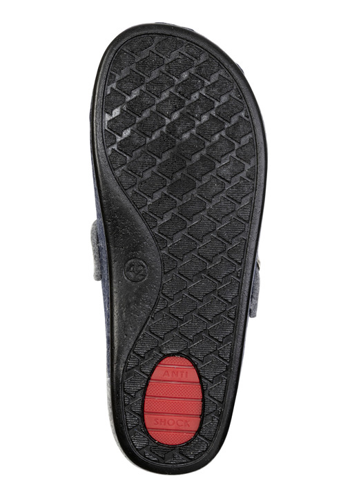 Hausschuhe - Klassische Herren-Hausschuhe, aus Wollfilz, in Größe 041 bis 046, in Farbe MARINE Ansicht 3