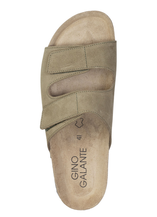 Mode - GINO GALANTE, klassiche Herren-Pantoletten, Weite H, mit Klettverschluss, in Größe 040 bis 046, in Farbe BRAUN Ansicht 5
