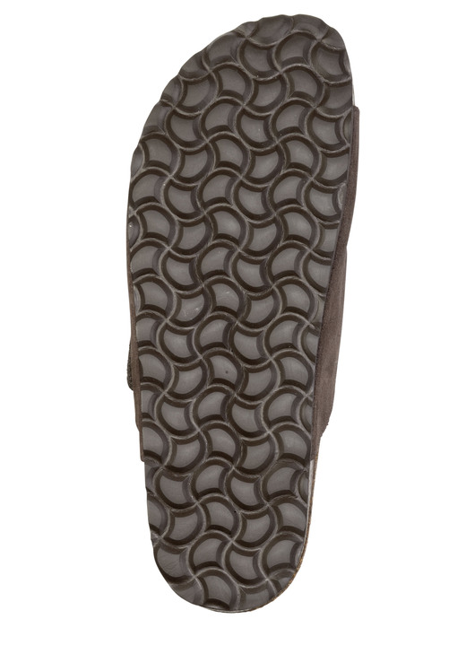 Mode - GINO GALANTE, klassiche Herren-Pantoletten, Weite H, mit Klettverschluss, in Größe 040 bis 046, in Farbe BRAUN Ansicht 3