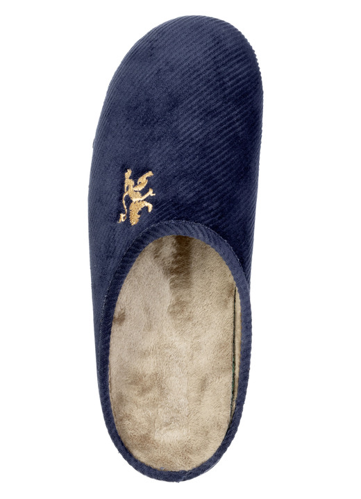 Mode - Elegante Herren-Hausschuhe, mit herausnehmbarem Fußbett, in Größe 040 bis 046, in Farbe MARINE Ansicht 2